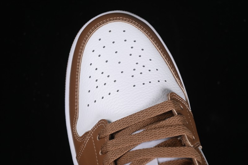 Nike Air Jordan 1 Low AJ1 White Tan Low-Top Casual Sneakers - DC0774-202