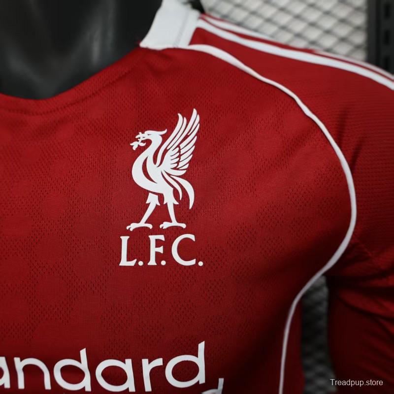 Player Version 25/26 LIverpool Home Long Sleeve Jersey