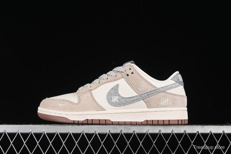 Nike SB Dunk Low UN Collaboration - Light Brown with Silver Swoosh Anniversary High-End Custom Low-Top Casual Sneakers - CF3688-013