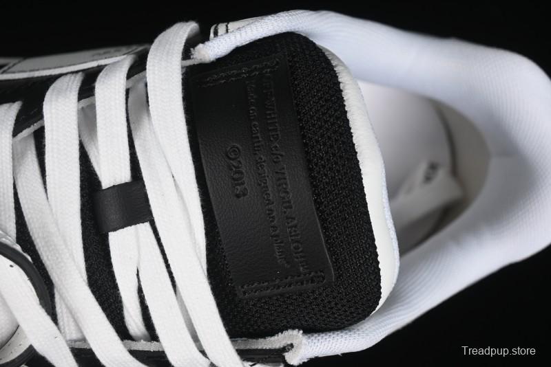 Off-White Out Of Office Low-Top Fashion Sneakers in White Black - AJD4
