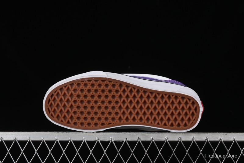 Vans Classics Knu Skool Full-Grain Leather Retro Sneakers with Chunky Silhouette - VN000CS0DRV