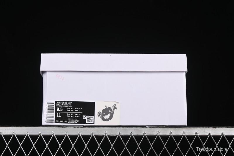 Nike Air Force 1 '07 Low Casual Sneakers with Black and White Hand-Drawn Anime Design - CT2585-100