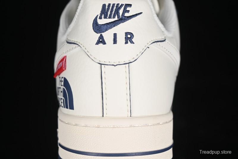 Nike Air Force 1 '07 Low Supreme The North Face Collaboration - Off White Light Blue Casual Sneakers - XZ1996-130