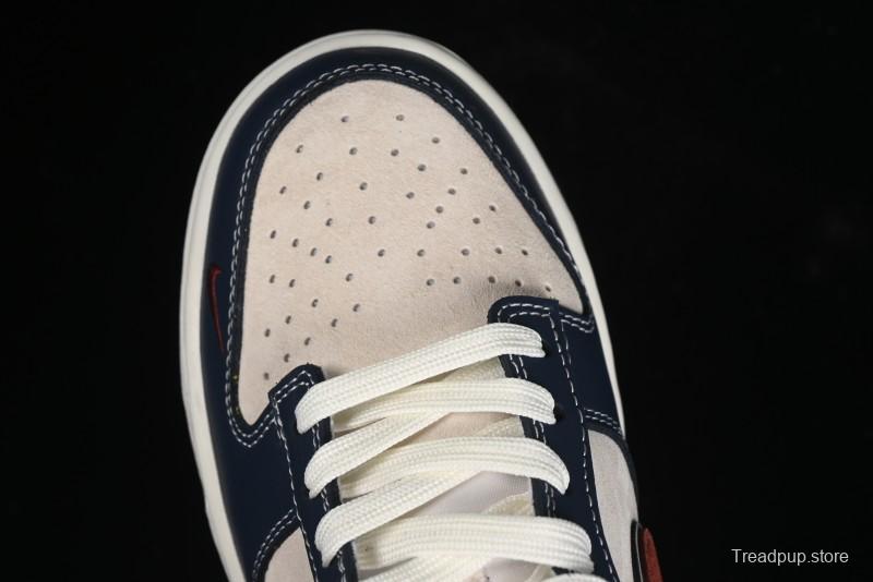 Nike SB Dunk Low The North Face Collaboration - Two-Tone Red Brown Swoosh Anniversary Custom Low-Top Casual Skate Shoes - DJ2024-036