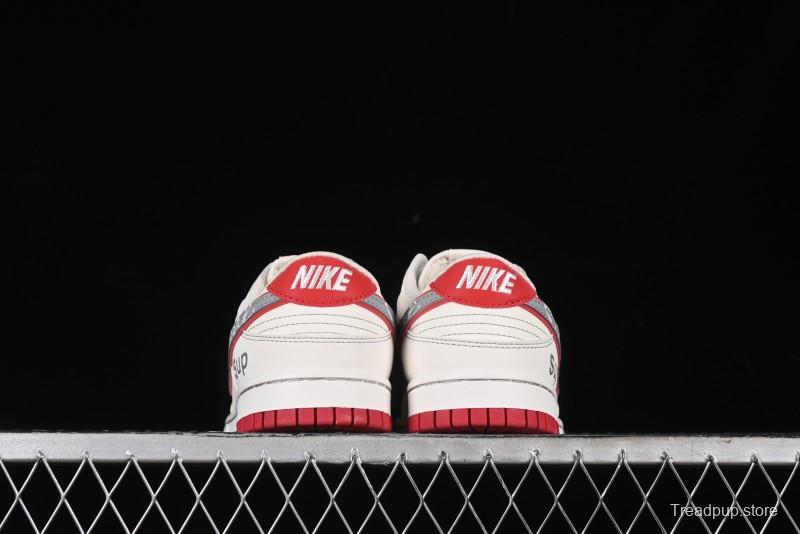 Nike SB Dunk Low SUP Collaboration - Signature Grey Check Anniversary High-End Custom Low-Top Casual Skate Shoes DJ2024-030