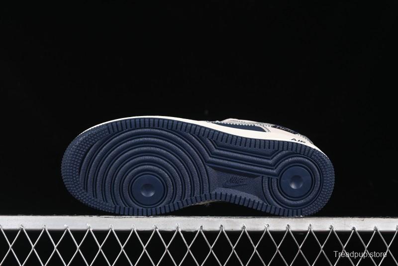 Nike Air Force 1 '07 Low Dior Collaboration - Light Blue Knit Swoosh Low-Top Casual Sneakers - KK1988-012