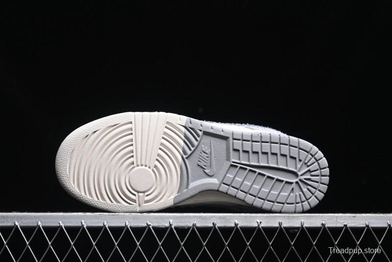 Nike SB Dunk Low Dior Stone Island Triple Collaboration Woven Grey Hook Anniversary High-End Custom Low-Top Casual Sneakers - DM6868-006