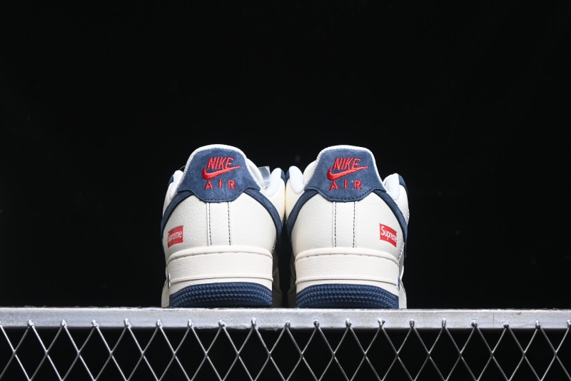 Nike Air Force 1 '07 Low Supreme Collaboration - Light Blue Suede Swoosh Casual Sneakers - XZ3328-669