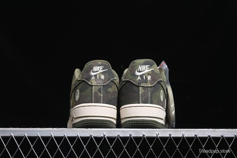 Nike Air Force 1 '07 Low Bape Collaboration - Jungle Camouflage Low-Top Casual Sneakers - CH6336-509