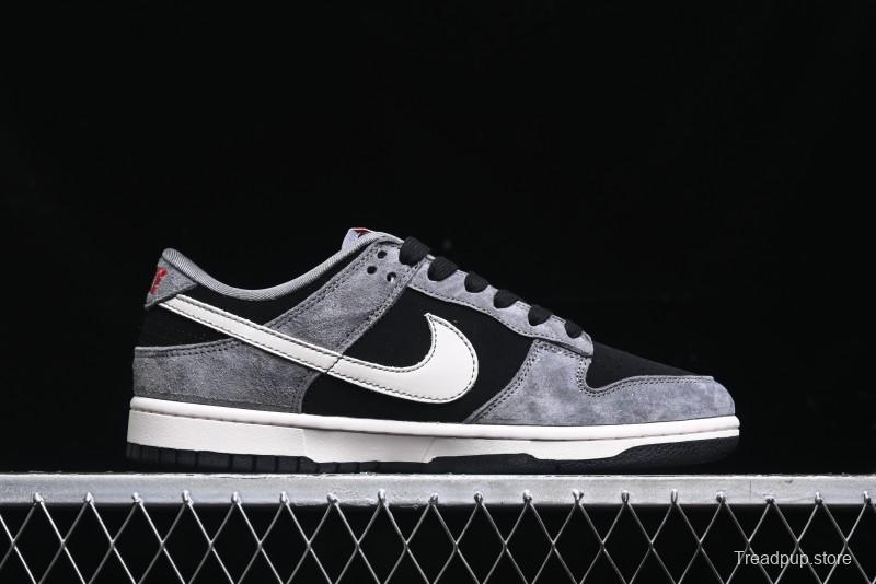 Nike SB Dunk Low Supreme Collaboration - Carbon Black Grey Pig Anniversary High-End Custom Low-Top Casual Skate Shoes - XX3186-206