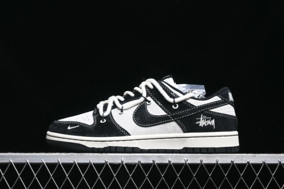Nike SB Dunk Low Stussy Collaboration - Anniversary High-End Customized Low-Top Casual Skate Shoes - YX5066-209