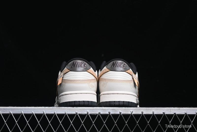 Nike Dunk Low Panda Prank Pioneer Knight Sandstorm Black Brown Low Top Casual Skate Shoes - DD1391-100