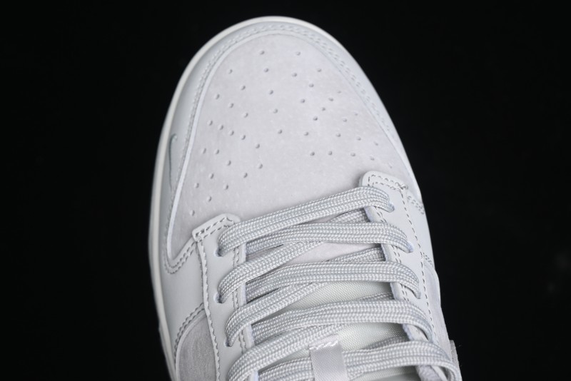 Nike SB Dunk Low Stussy Collaboration - Patchwork Grey Swoosh Anniversary Custom Low-Top Casual Skate Shoes - SF1029-403