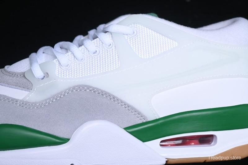 Nike Air Jordan 4 Remastered AJ4 Retro Sneakers in White Green with Gum Sole - FQ7939-103