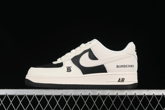 Nike Air Force 1 '07 Low Burberry Collaboration - Black White Patchwork Casual Sneakers - BB8588-227
