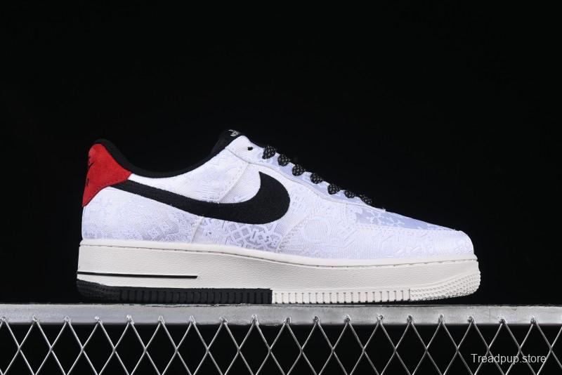 Nike Air Force 1 '07 Low North Face Edison Chen Collaboration White Silk Dual-Tone Casual Sneakers - DM6868-054