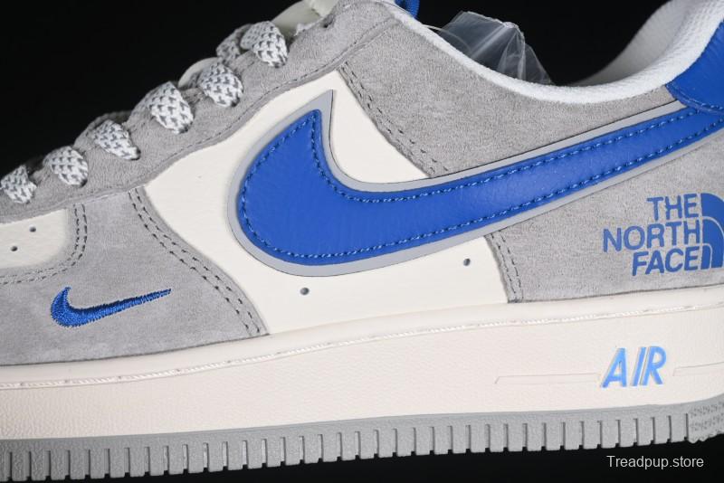 Nike Air Force 1 '07 Low The North Face Collaboration Grey Blue Swoosh Casual Shoes - XZ6188-745