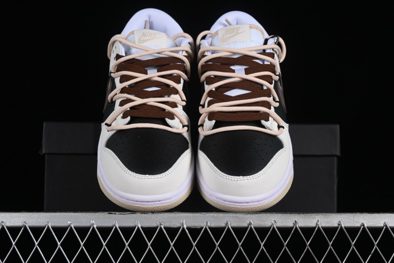 Nike Dunk Low Chestnut Letter High Street Black Brown Deconstructed SB Strap Low Top Casual Skate Shoes - DV0831-003