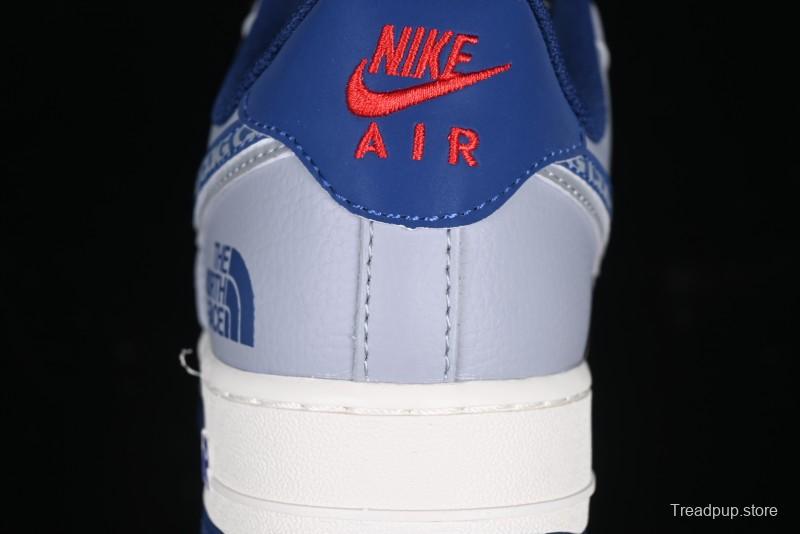 Nike Air Force 1 '07 Low The North Face x CDG Blue Double Swoosh Casual Sneakers - DM6688-019