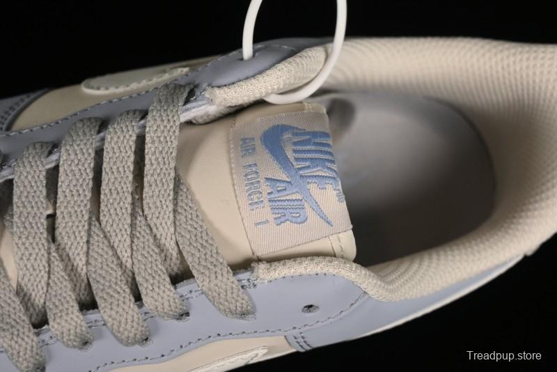 Nike Air Force 1 '07 Low Casual Sneakers in Ancient Blue with Full-Length Honeycomb Air Cushion - DB3301-199