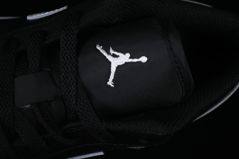 Nike Air Jordan 1 Low Retro Basketball Shoes in Black and White - 553558-043