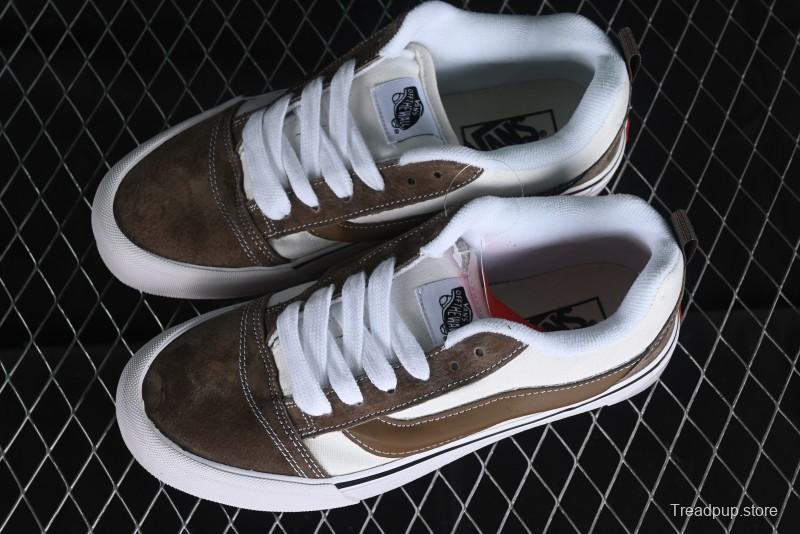 Vans Classics Knu Skool Coffee White Brown Slip-On Shoes - VN0009SAK330