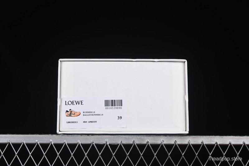 Loewe Ballet Runner 2.0 Sneakers Retro Style Lightweight Training Shoes - Apricor