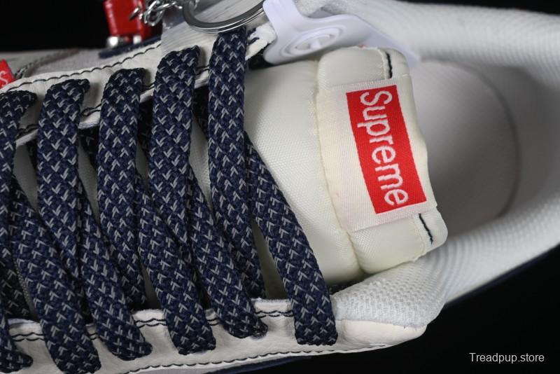 Nike Air Force 1 '07 Low Supreme Collaboration Sneakers with Red Tab and Blue Swoosh - BB7518-021