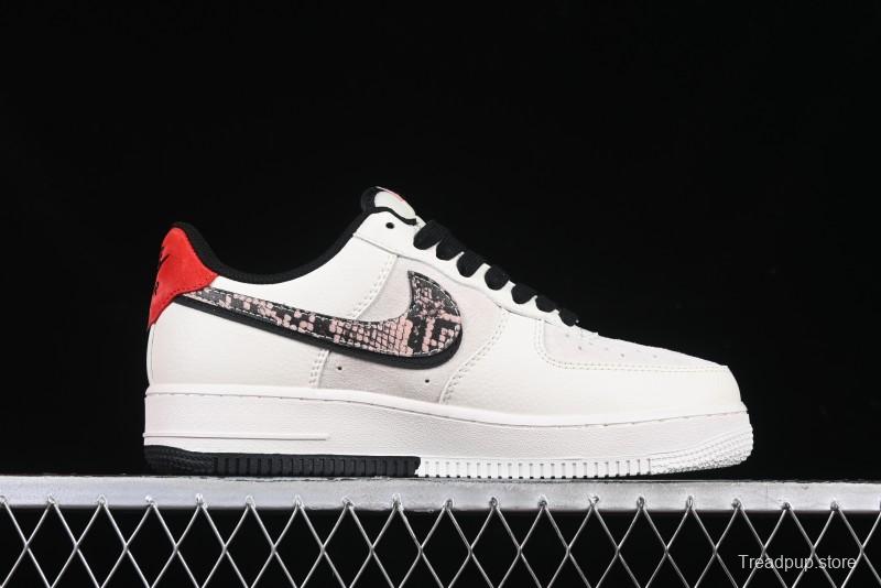 Nike Air Force 1 '07 Low Supreme Snake Year Limited Edition Basketball Shoes with Python Swoosh - DM6688-026