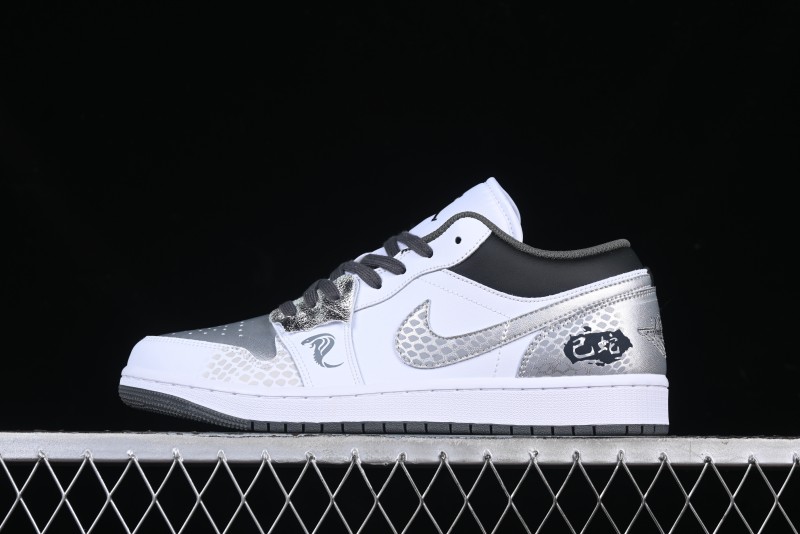 Nike Air Jordan 1 Low AJ1 Snake Year Custom Low-Top Culture Basketball Shoes - 553558-152