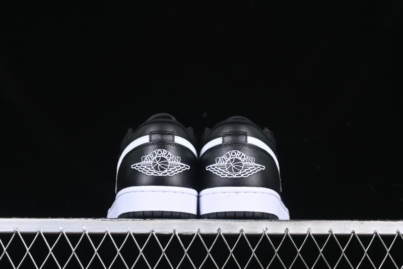 Nike Air Jordan 1 Low Retro Basketball Shoes in Black and White - 553558-043
