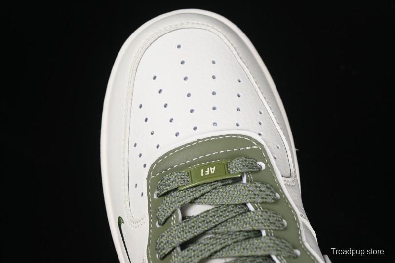 Nike Air Force 1 '07 Low Stone Island x Supreme Collaboration Beige Green Swoosh Low-Top Casual Sneakers - BB1616-301