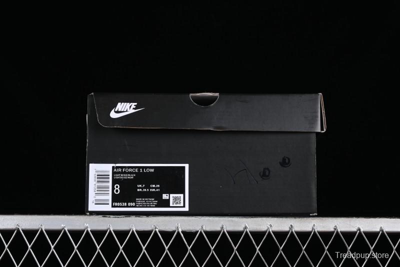 Balenciaga x Nike Air Force 1 '07 Low Triple Swoosh Beige Black Casual Shoes - FR0538-090