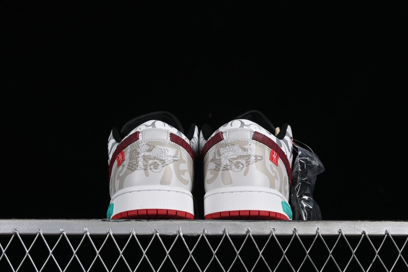 Nike Air Jordan 1 Low AJ1 CNY Year of the Dragon Limited Edition 'Mischievous Panda' Retro Basketball Shoes - 553558-066