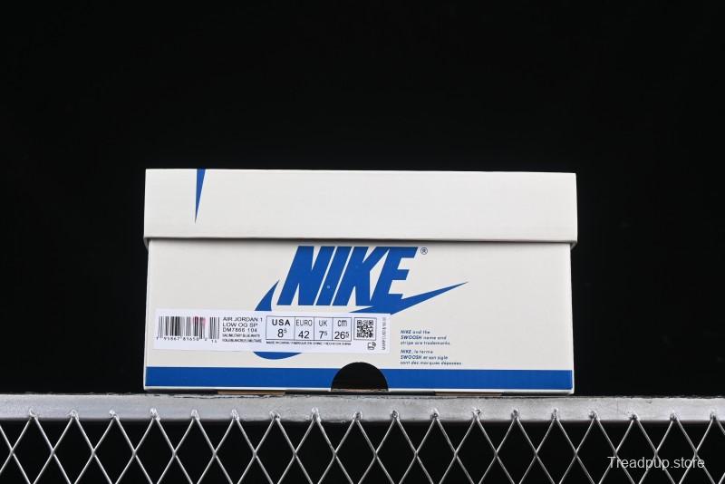 Nike Travis Scott x Air Jordan 1 Low OG AJ1 Reverse Swoosh Sneakers - DM7866-104