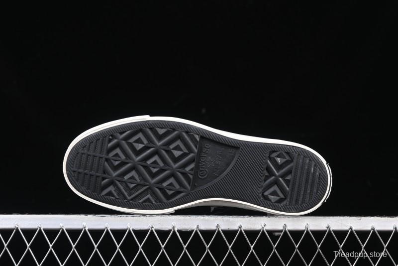 Converse x Brain Dead High Top Casual Sneakers with Mismatched Camouflage Design - A12219C