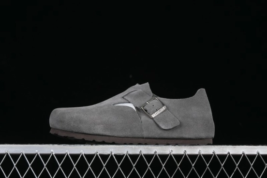 Birkenstock London BS Unisex Slip-On Comfort Shoes with Soft Suede Leather and Lambswool Insole - BS