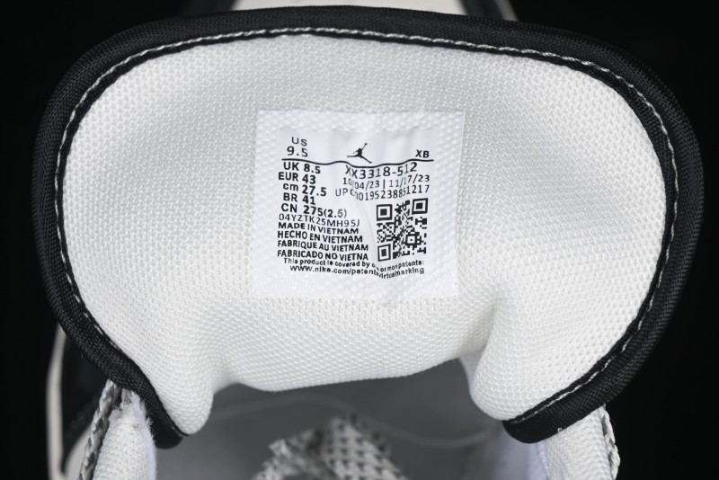 Nike Air Jordan 1 Low AJ1 The North Face Collaboration - Grey Black Toe Retro Basketball Shoes - XX3318-512