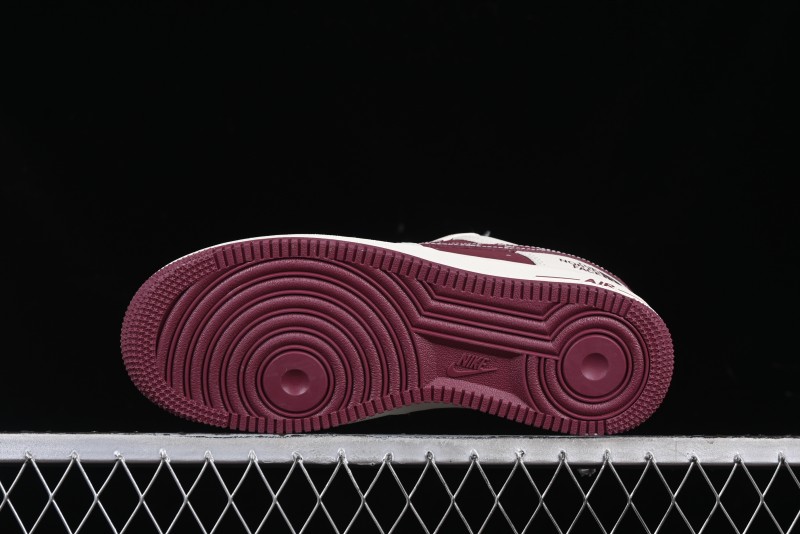 Nike Air Force 1 '07 Low The North Face Collaboration Burgundy Swoosh Casual Sneakers - KK1988-042