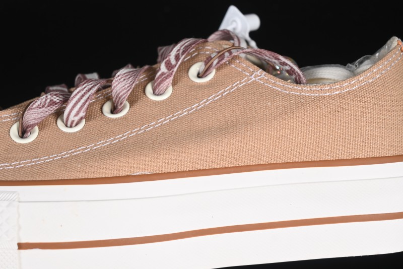 Converse All Star Platform Sneakers in Coffee Bean Milk Tea Color with OrthoLite Insole and Thick Sole for Height Boost - A11619C