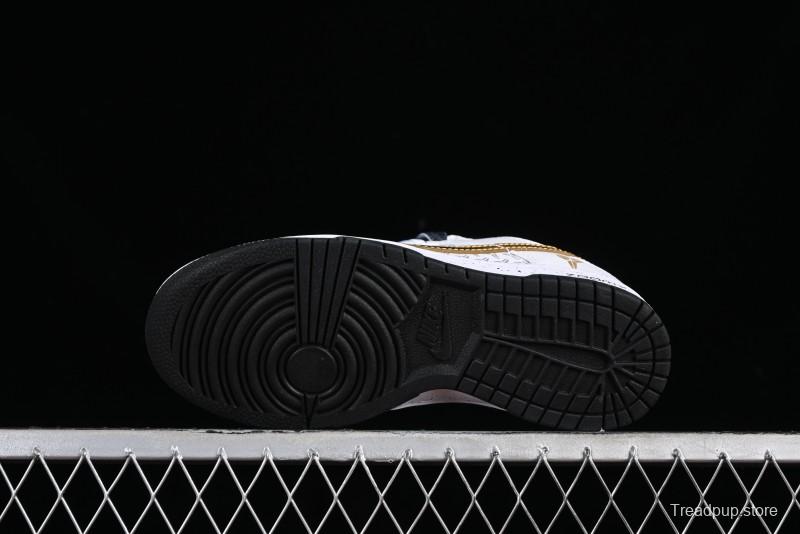 Nike SB Dunk Low Kobe Series - White Gold Anniversary High-End Custom Low-Top Casual Sneakers - FC1688-193