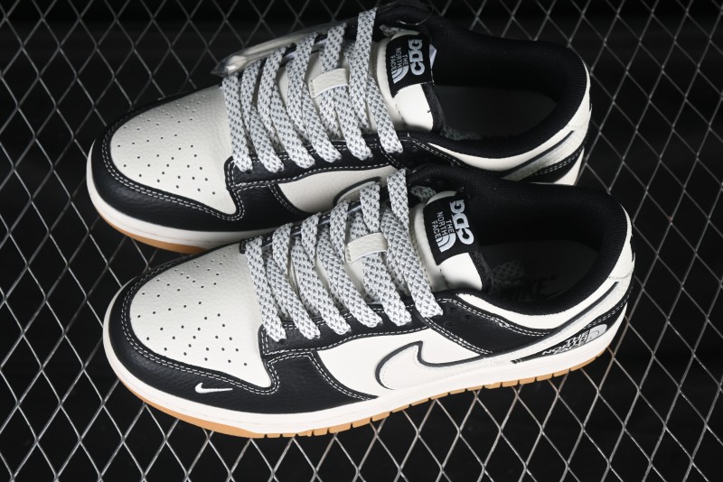 Nike SB Dunk Low The North Face Collaboration Beige Black Gum Anniversary Custom Low-Top Casual Skate Shoes - XX3168-119