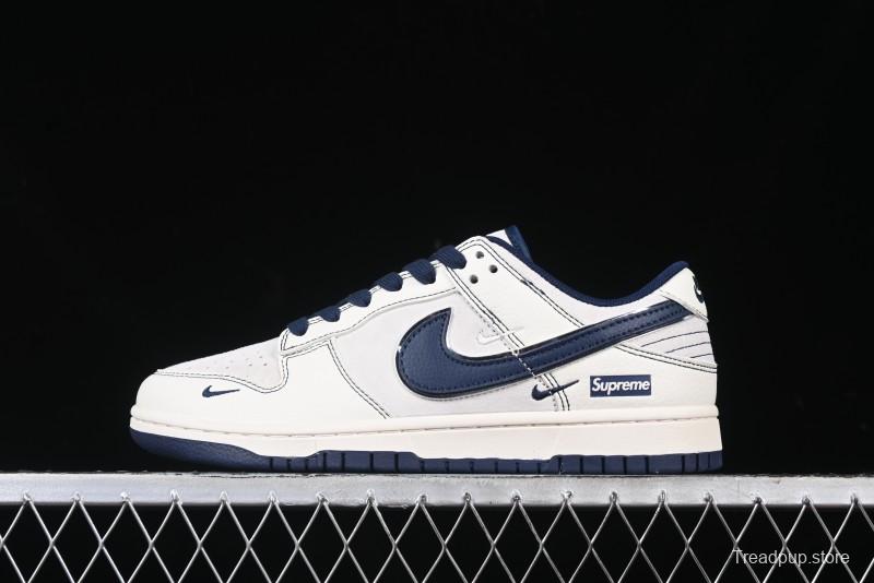 Nike SB Dunk Low Supreme Collaboration - Light Blue Double Swoosh Anniversary Custom Low-Top Casual Skate Shoes - XX3168-301