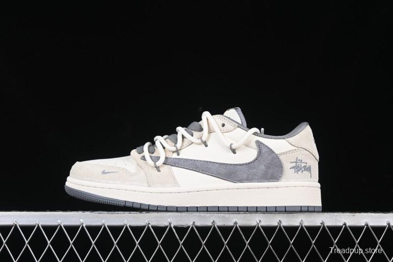 Nike Travis Scott x Fragment Design x Air Jordan 1 Low OG SP AJ1 Stussy Collaboration - DM9288-004