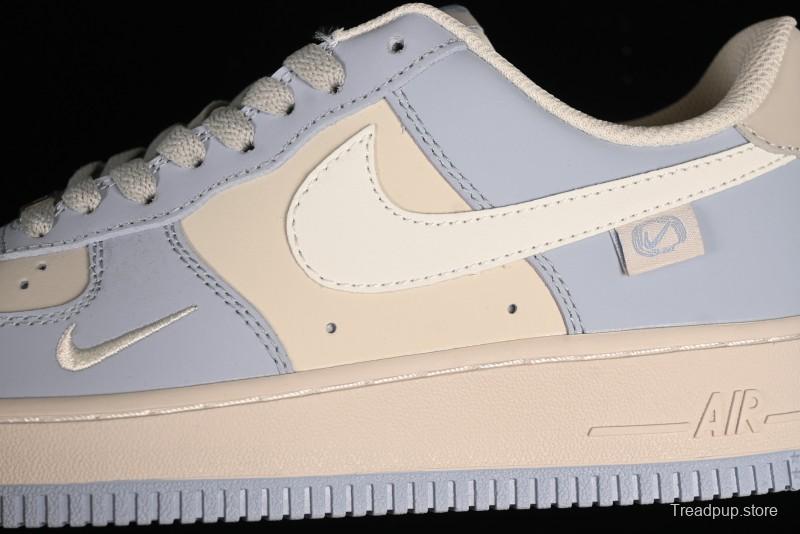 Nike Air Force 1 '07 Low Casual Sneakers in Ancient Blue with Full-Length Honeycomb Air Cushion - DB3301-199