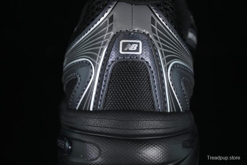 New Balance 740 Black and Silver Retro Running Sneakers for Men