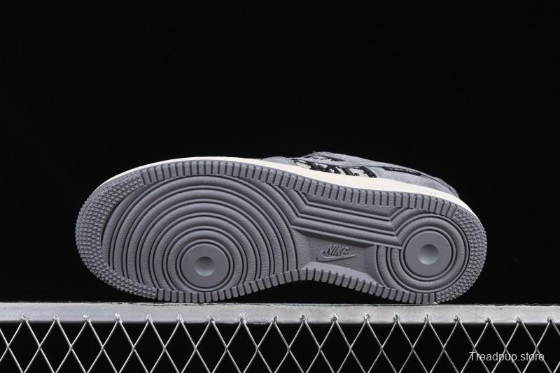 Nike Air Force 1'07 Low Dior Collaboration Grey Knit Skeleton Low-Top Casual Sneakers - KK1988-056