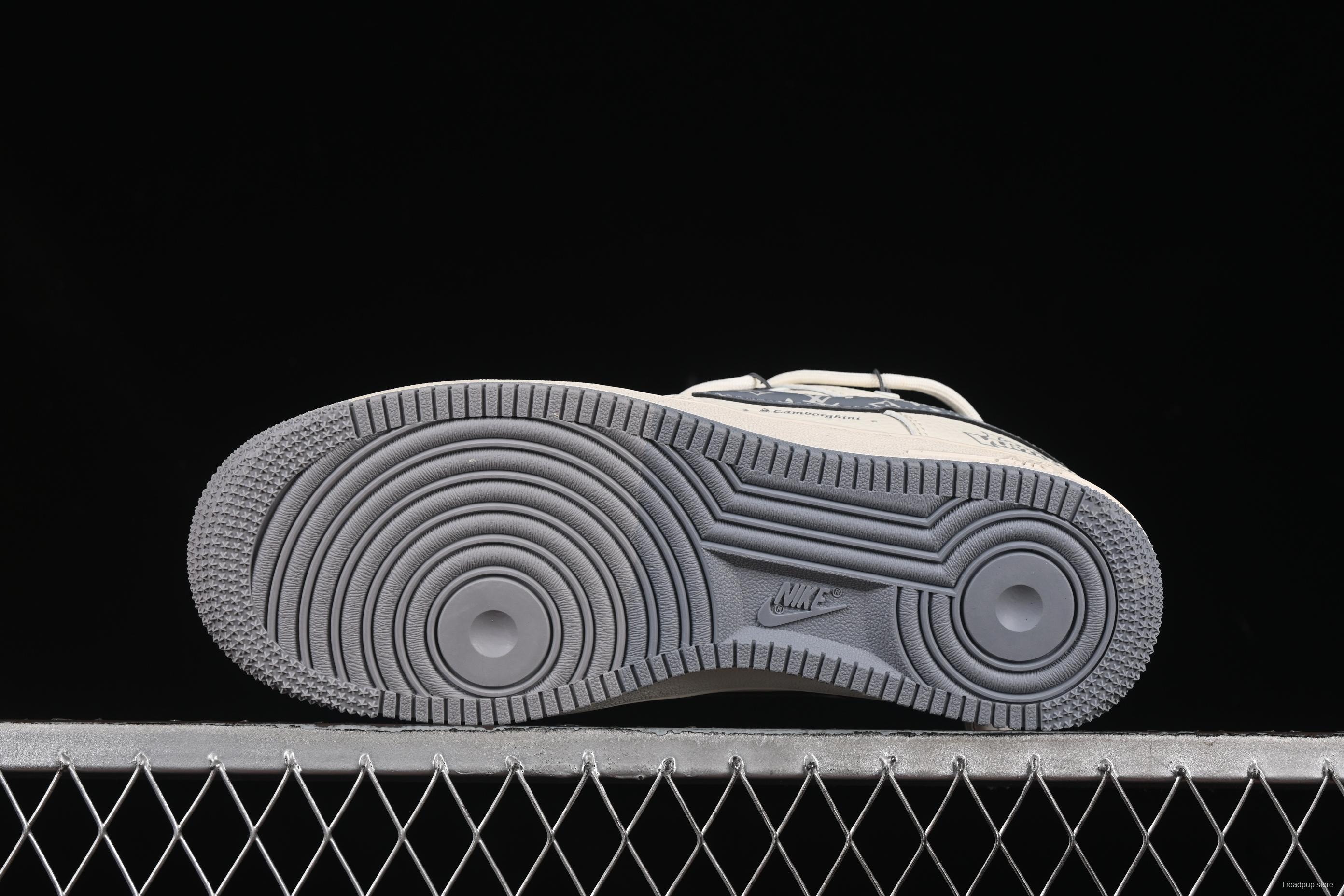 Nike Air Force 1'07 Low LV Collaboration Grey Pattern Drawstring Casual Sneakers - DM6868-065