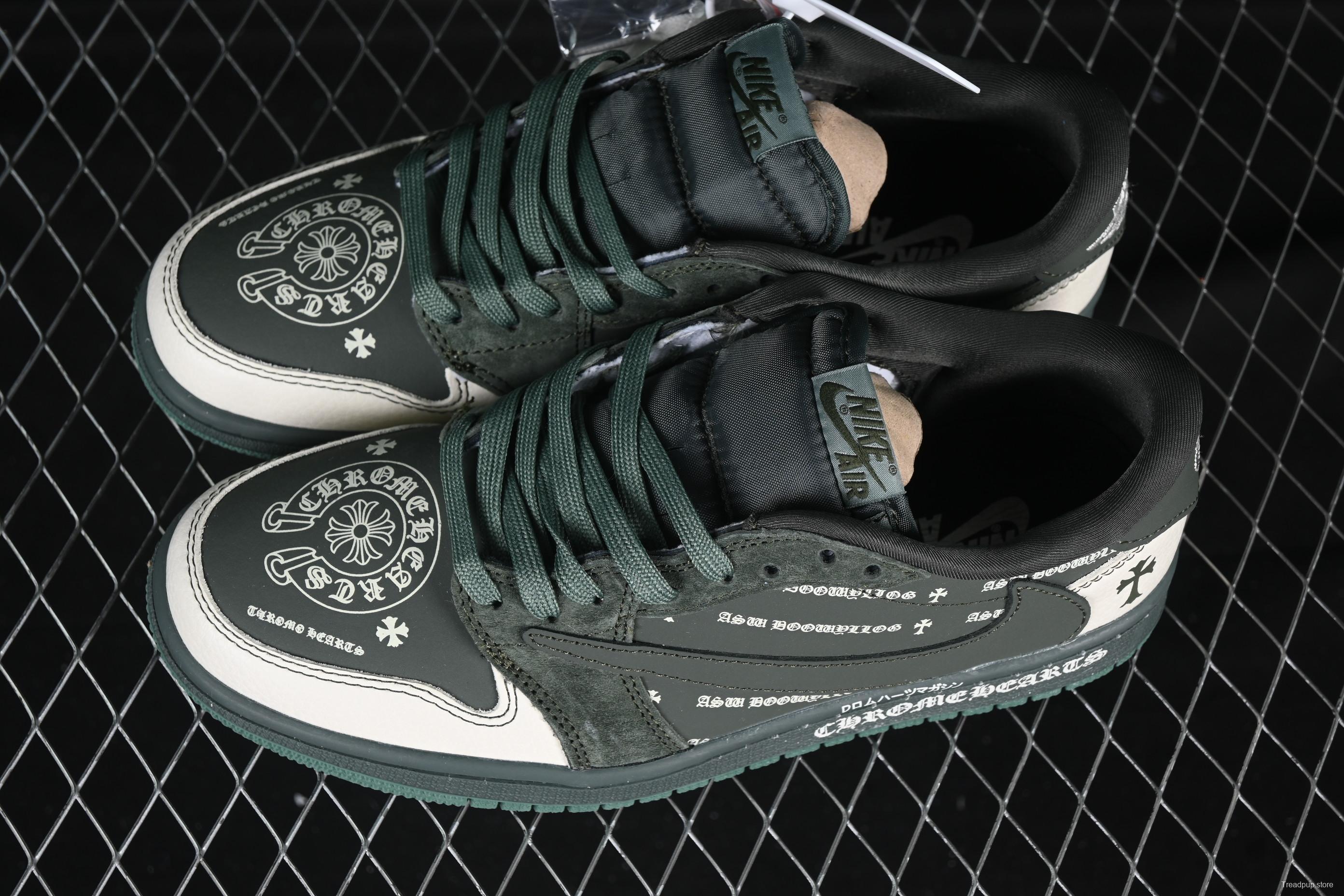 Nike Travis Scott x Fragment Design x Air Jordan 1 Low OG SP Sneakers - XS2024-029