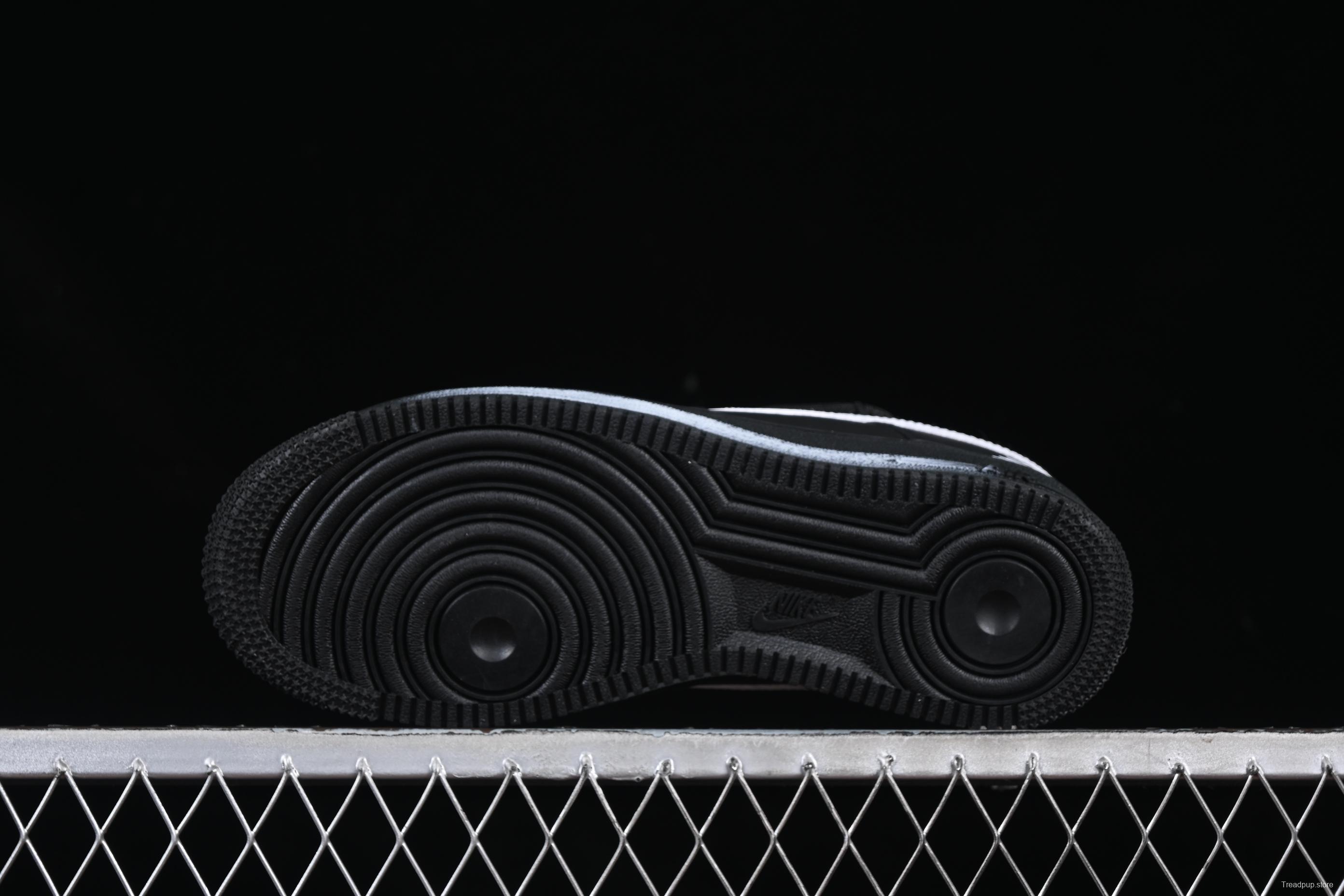 Nike Air Force 1'07 Low Casual Sneakers with 2D Daisy Black White Graffiti Hand-Painted Design - CK0316-063